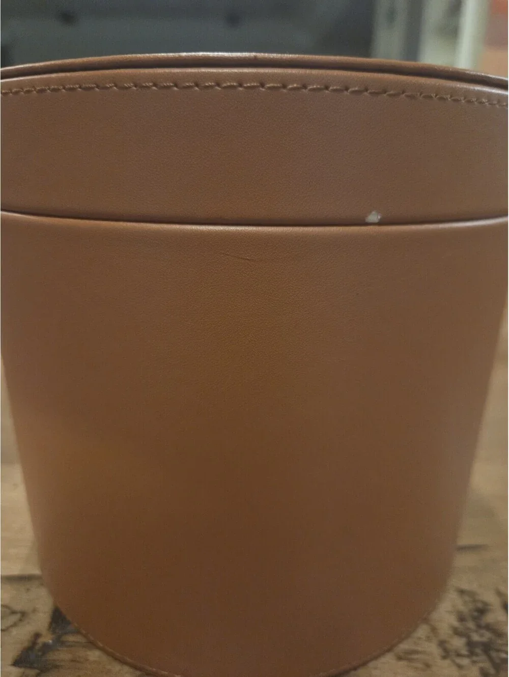 Dyson Airwrap Brown Leather Storage Case ONLY Hard Case Magnetic Clasp